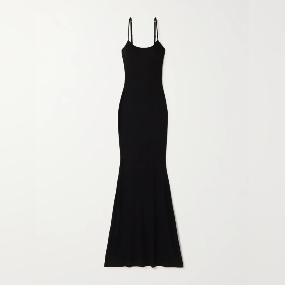 NEW SKIMS Soft Lounge Long Slip Dress Onyx XS